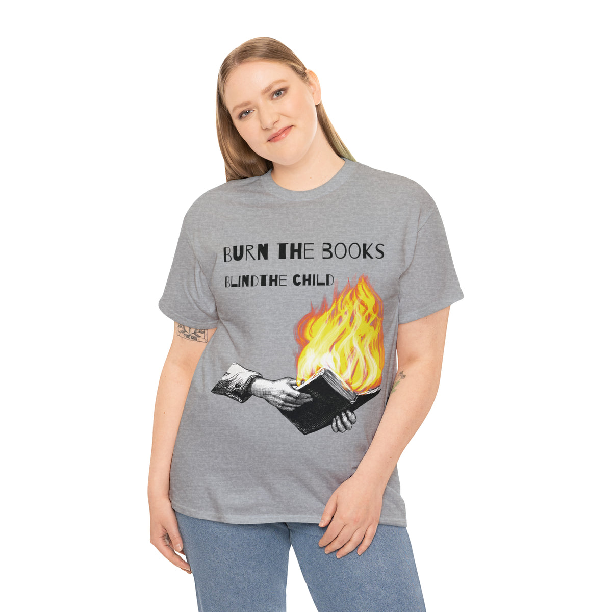 Burn the Books Blind the Child Tee