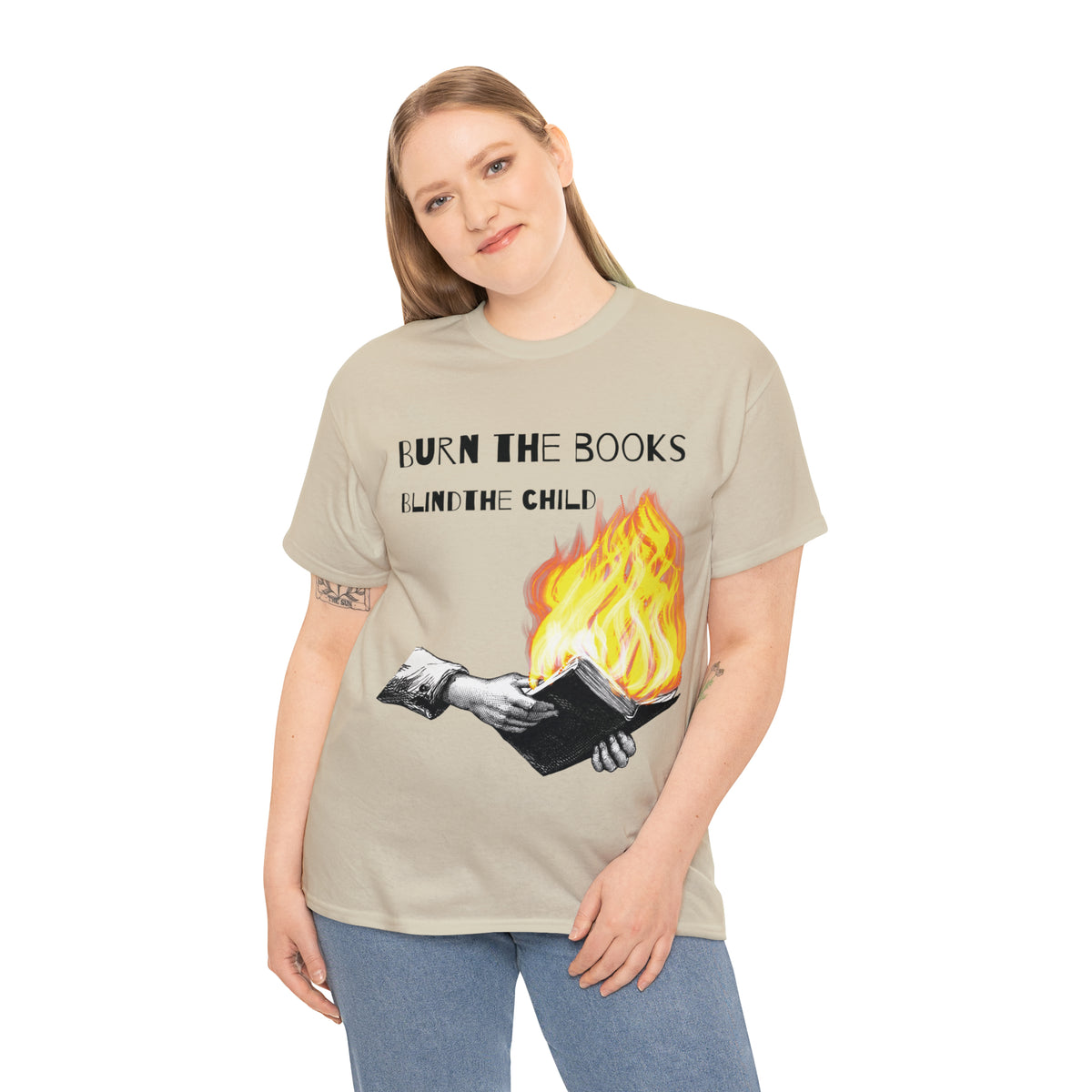 Burn the Books Blind the Child Tee