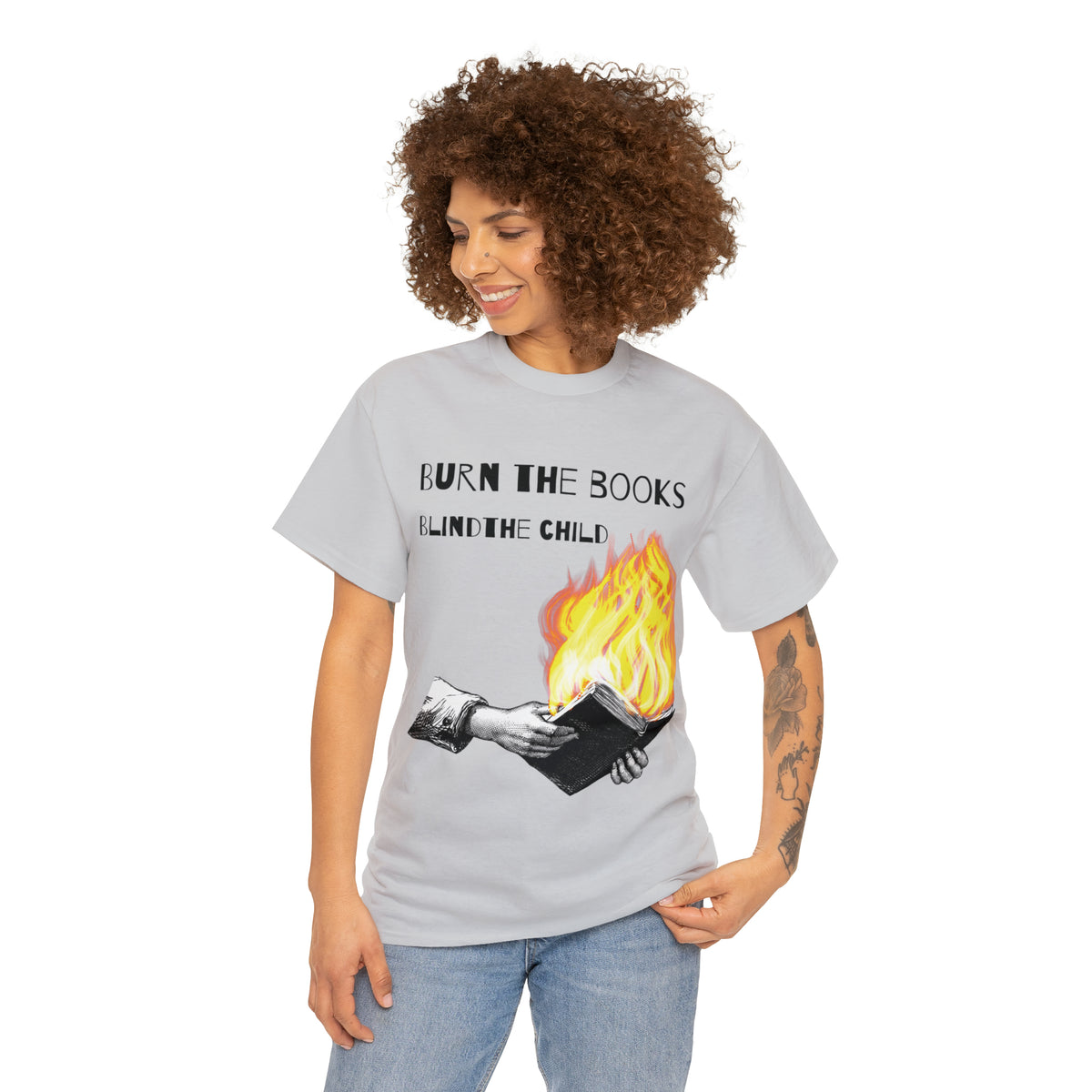 Burn the Books Blind the Child Tee