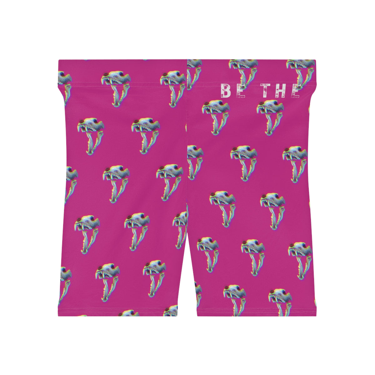 Bone Glitch Women's Biker Shorts The Woodie Pink Special
