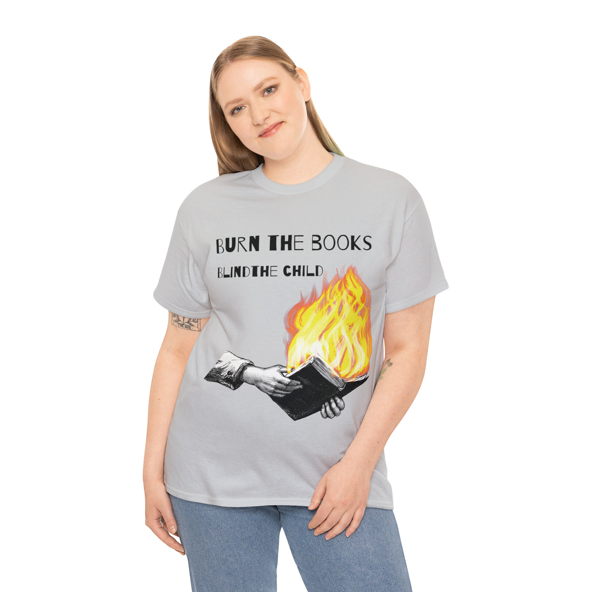 Burn the Books Blind the Child Tee