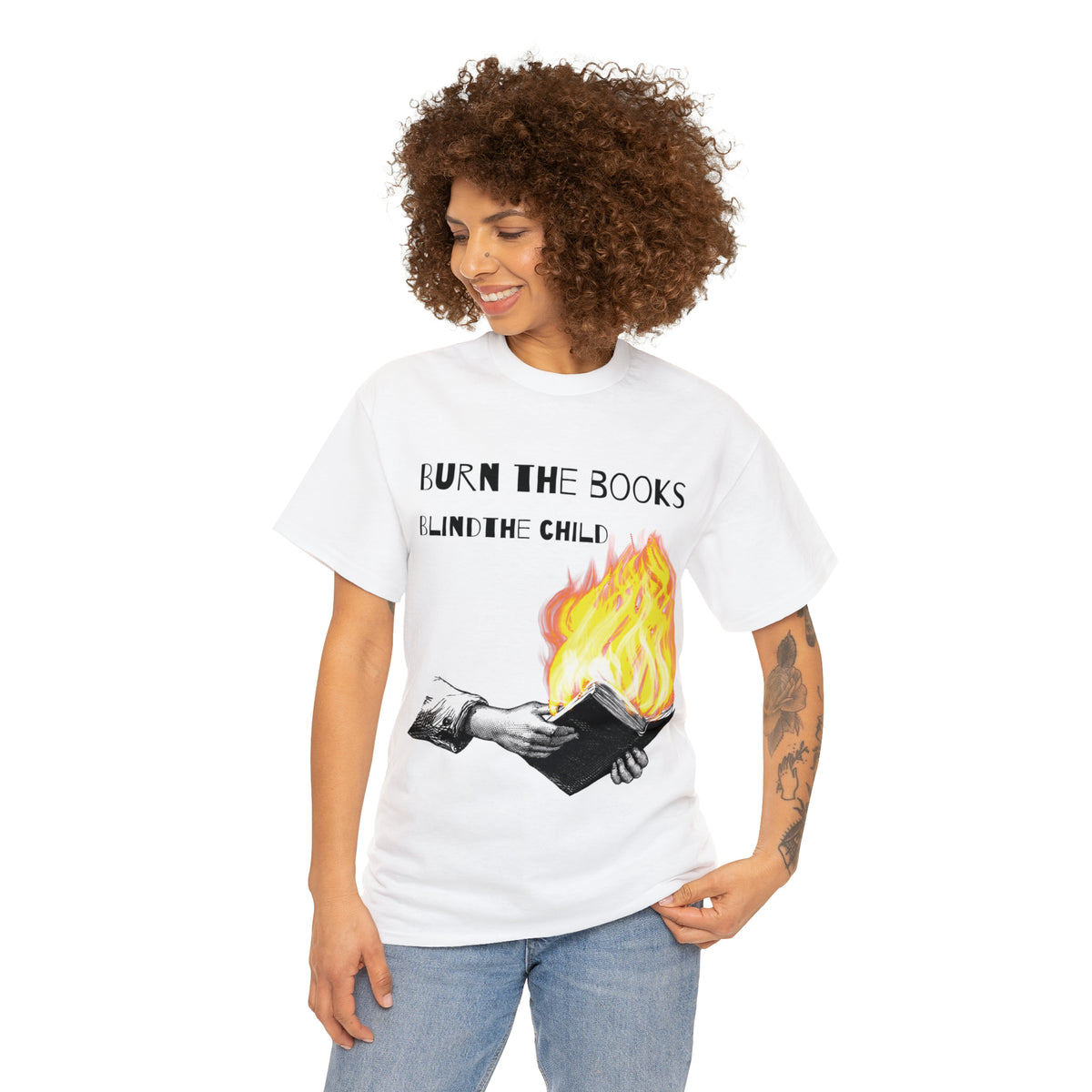 Burn the Books Blind the Child Tee