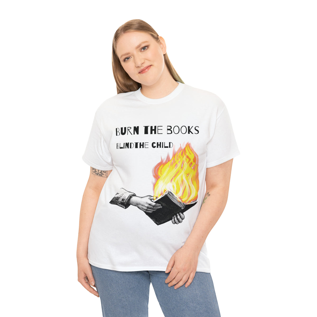 Burn the Books Blind the Child Tee