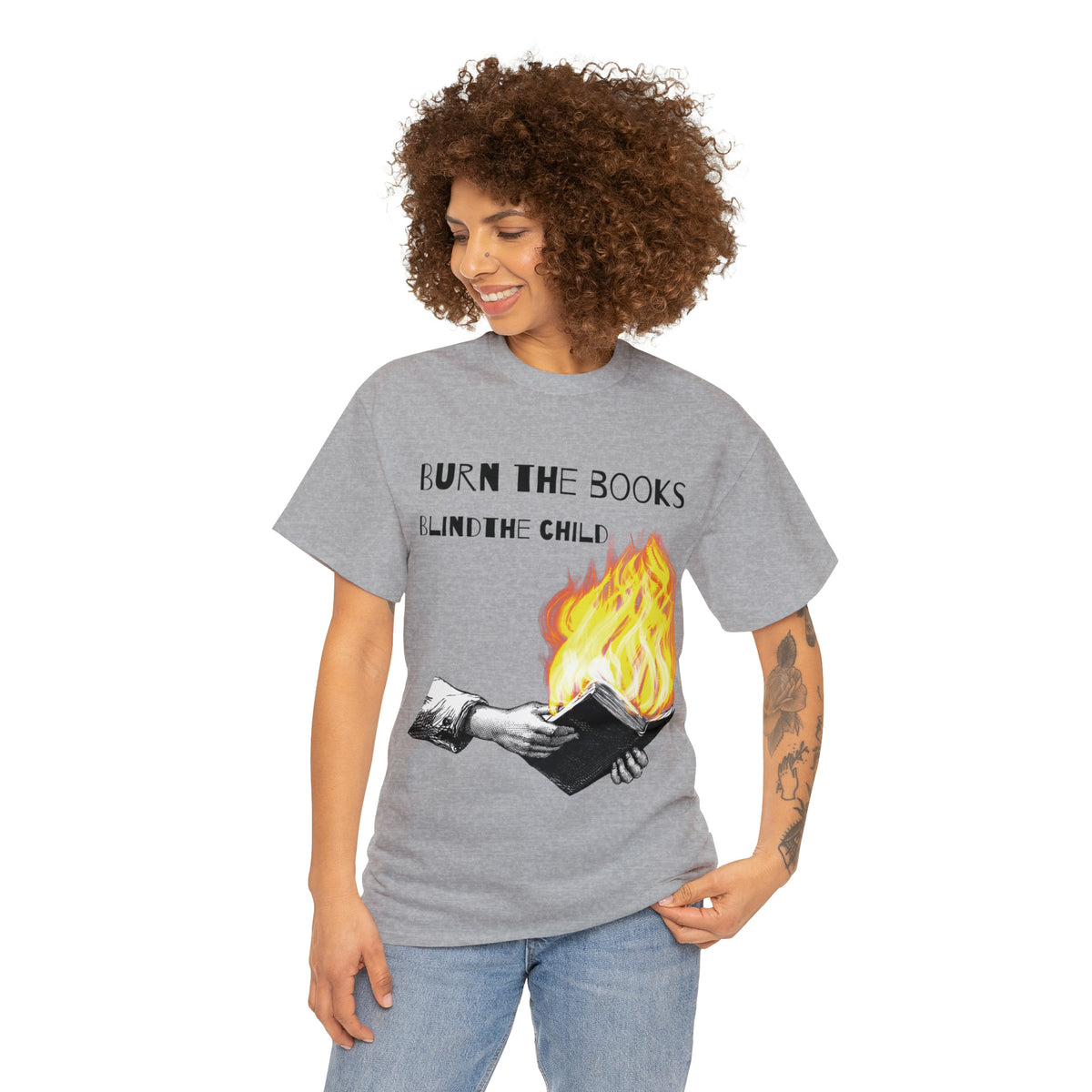 Burn the Books Blind the Child Tee