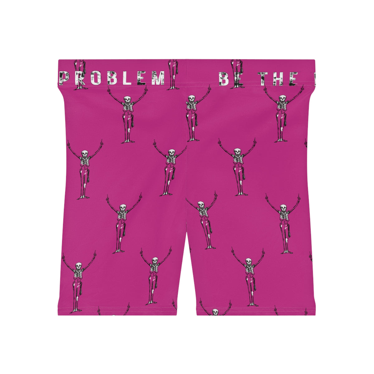 Skulls Up Women's Pink Biker Shorts