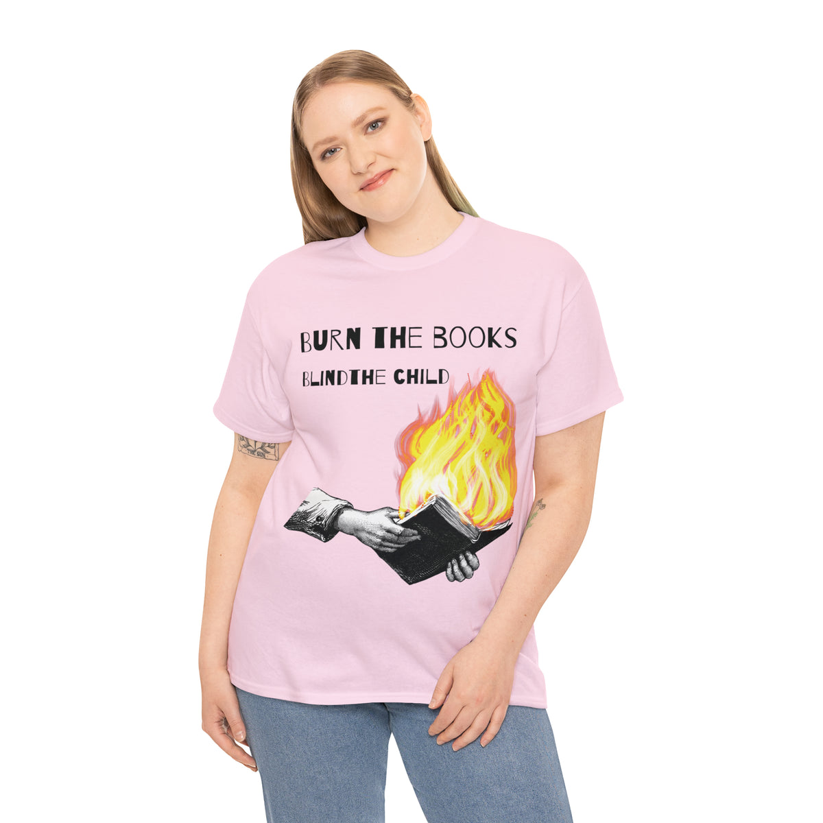 Burn the Books Blind the Child Tee