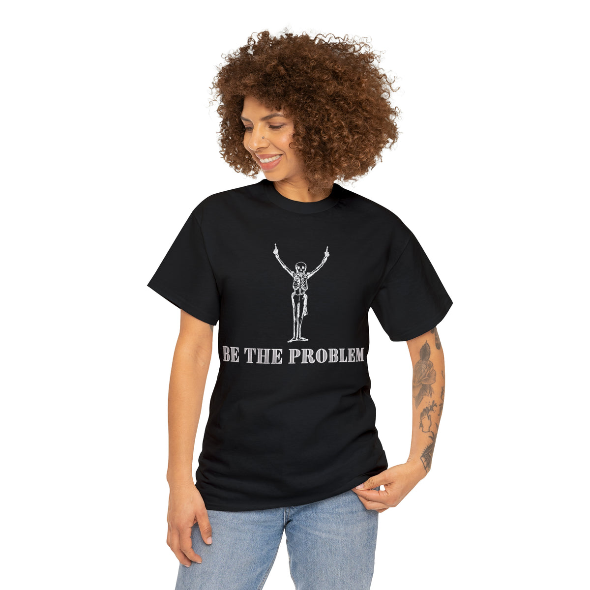 Skulls Up Crew Neck Cotton Tee