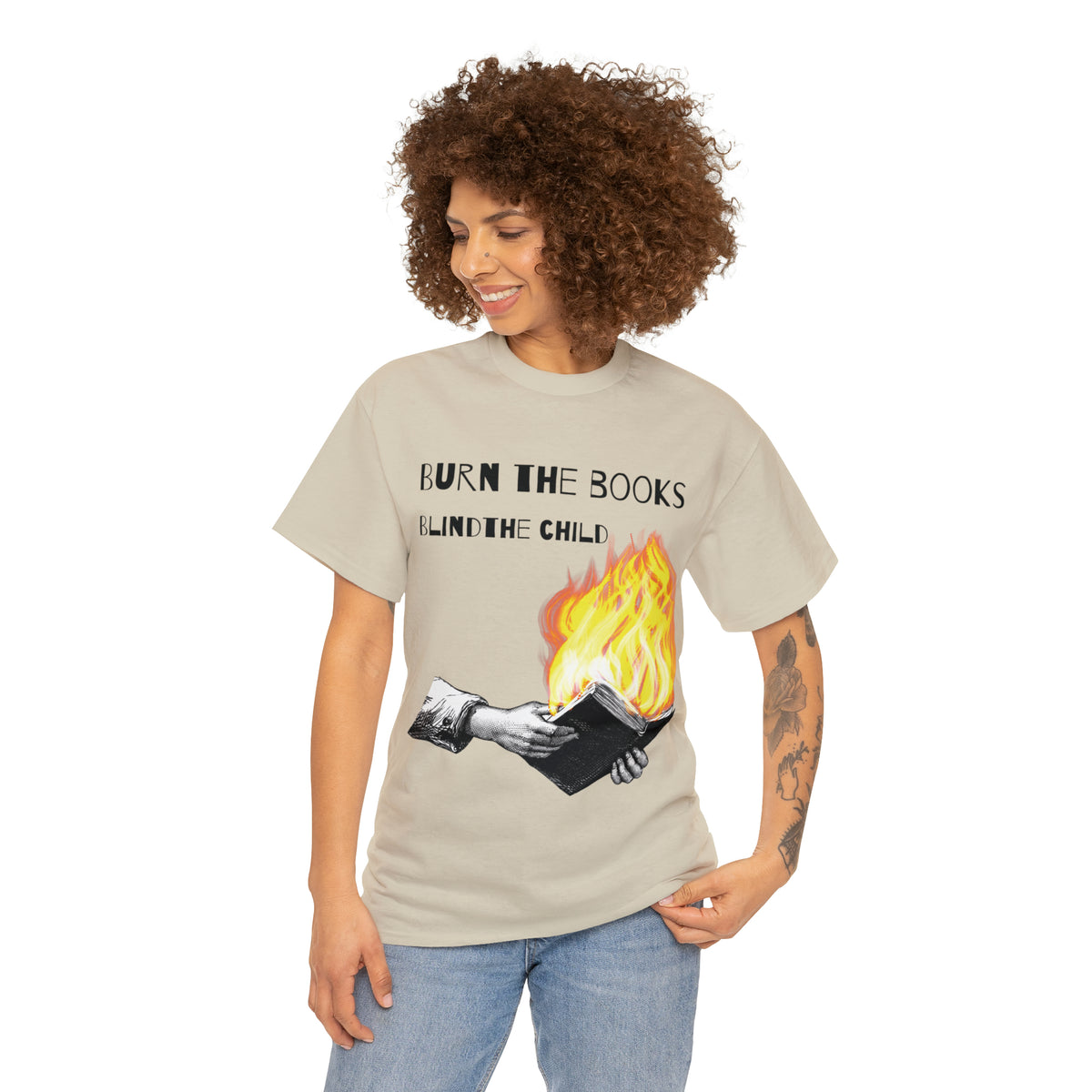 Burn the Books Blind the Child Tee