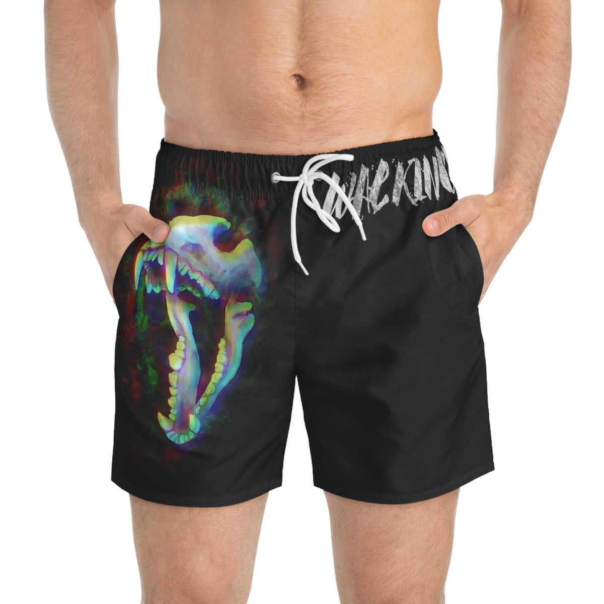 Bone Glitch Swim Trunks